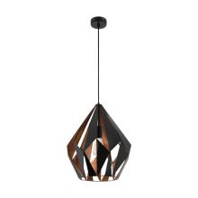 Carlton 1 lampa wisząca czarna/miedziana 1x60W E27